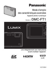 Panasonic Lumix DMC-FT1 Mode D'emploi