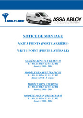 Assa Abloy MUL-T-LOCK Notice De Montage