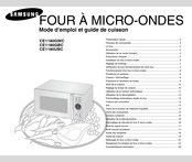 Samsung CE1180UBC Mode D'emploi Et Guide De Cuisson