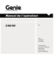 Genie Z-80/60 Manuel De L'opérateur