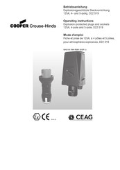 CEAG COOPER Crouse-Hinds D22 519 Mode D'emploi