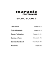 Marantz professional STUDIO SCOPE 3 Guide D'utilisation