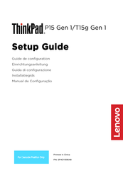Lenovo ThinkPad P15 Gen1 Guide De Configuration