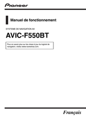 Pioneer AVIC-F550BT Manuel De Fonctionnement
