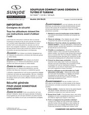 sunjoe 24V-TB-LTE Manuel D'utilisation