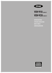 M-E VISTA DOOR SYSTEM VDV-920 COMPACT Mode D'emploi