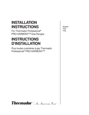 Thermador Professional PRO-HARMONY P30 Instructions D'installation