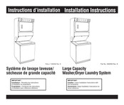 Whirlpool YLTE6234DQ1 Instructions D'installation