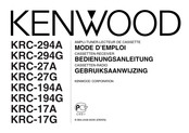 Kenwood KRC-27A Mode D'emploi