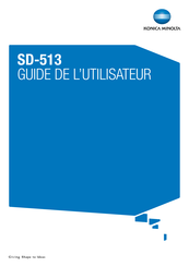 Konica Minolta SD-513 Guide De L'utilisateur