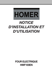 Homer HMF100EN Notice D'installation Et D'utilisation