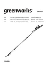 GreenWorks 1403402 Manuel D'utilisation