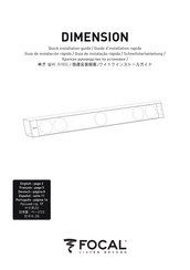 Focal DIMENSION Guide D'installation Rapide