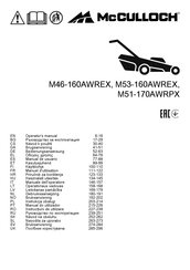 McCulloch M53-160AWREX Manuel D'utilisation