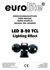 EuroLite LED B-20 TCL Mode D'emploi