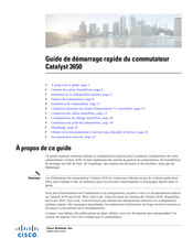 Cisco Catalyst 3650 Guide De Démarrage Rapide