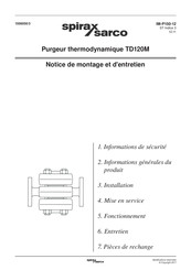 Spirax Sarco TD120M Notice De Montage Et D'entretien