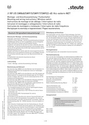 steute SW922-4E-Vcc-extern-NET Instructions De Montage Et De Câblage