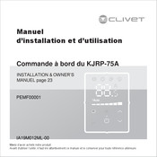 CLIVET KJRP-75A Manuel D'installation Et D'utilisation