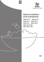 bulex SDC 50 V Série Notice D'installation Et De Maintenance