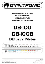 Omnitronic DB-100B Mode D'emploi