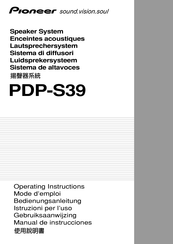 Pioneer PDP-S39 Mode D'emploi
