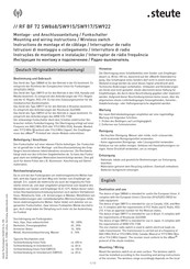 steute RF 13 SW868 Instructions De Montage