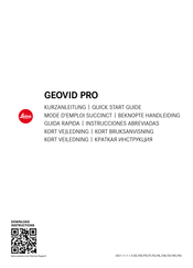 Leica GEOVID PRO Mode D'emploi Succinct