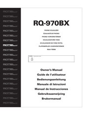 Rotel RQ-970 Guide De L'utilisateur
