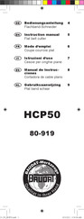 Baudat HCP50 Mode D'emploi