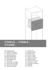 Bosch CTL636E Série Instructions De Montage
