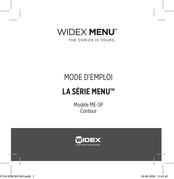 Widex MENU ME-SP Mode D'emploi