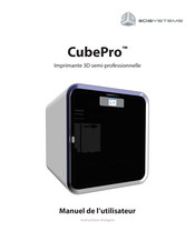3D Systems CubePro Manuel De L'utilisateur