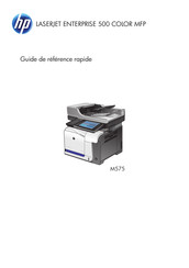 HP LASERJET ENTERPRISE 500 COLOR MFP M575 Guide De Référence Rapide
