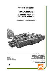 Amazone CATROS 7501-2T Notice D'utilisation