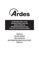 ARDES PAIOLO Mode D'emploi