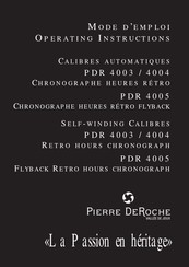 Pierre DeRoche PDR 4004 Mode D'emploi