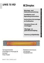 Dimplex UWS 75 RD Instructions De Montage Et D'utilisation