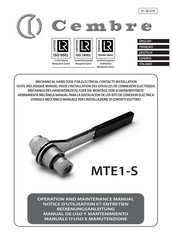 Cembre MTE1-S Notice D'utilisation Et Entretien