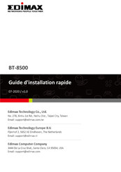 Edimax BT-8500 Guide D'installation Rapide