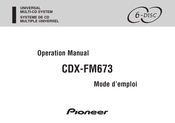 Pioneer CDX-FM673 Mode D'emploi
