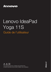 Lenovo IdeaPad Yoga 11S Guide De L'utilisateur