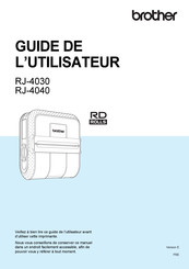 Brother RuggedJet RJ-4030 Guide De L'utilisateur