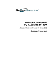 Motion Computing M1400 Guide De L'utilisateur