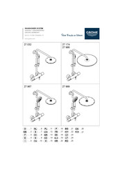 Grohe RAINSHOWER SYSTEM 27 967 Instructions De Montage