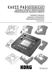 Korg KAOSS PAD entrancer Manuel D'utilisation