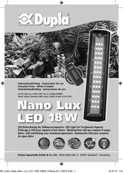 Dupla Nano Lux Mode D'emploi