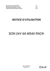 SLAT SON 24V 6A MS40 RACK Notice D'utilisation