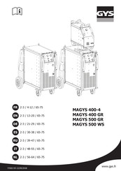 GYS MAGYS 500 WS Mode D'emploi