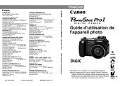 Canon PowerShot Pro1 Guide D'utilisation